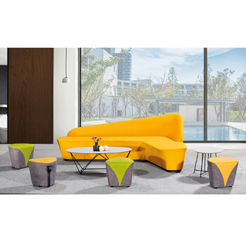 衡鹏创意自由组合个性布艺沙发休闲简约现代异形商务接待会客洽谈沙发