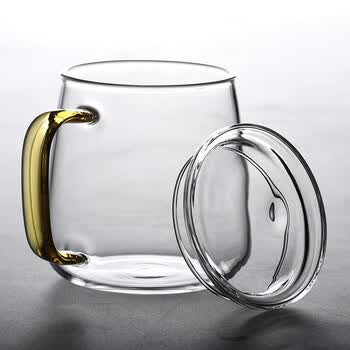【轻奢高端】15玻璃杯男士带把手水晶杯子带把手玻璃马克杯家用玻璃
