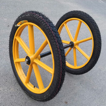 建筑工地手推垃圾车轮子斗车轮胎翻人力劳动车实心轮充气轮125摩托