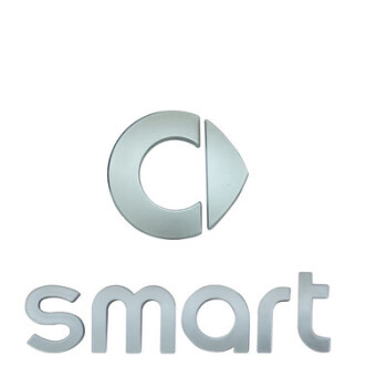 有耐yuolua奔驰smart车标专车前后车贴个性车饰改装斯玛特标志贴尾标