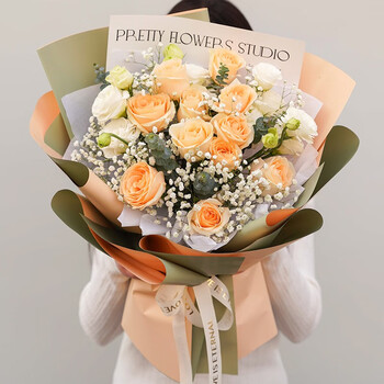 11朵香槟玫瑰花束【图片 价格 品牌 报价】-京东