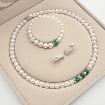 珍珠项链套装三(三件套)
