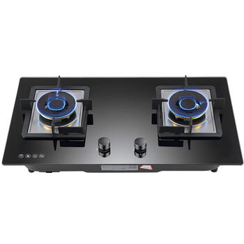 《京东专营》 燃气灶大开孔天然气人工煤气打火灶大尺寸 黑色新款钢化