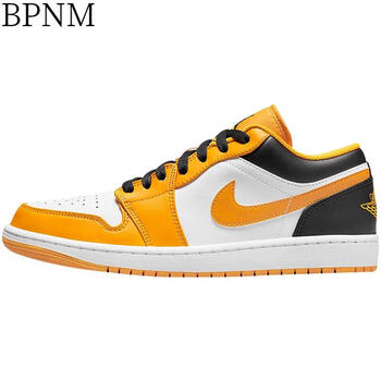 纯原 low黄白 黑白黄 低帮 复古篮球鞋情侣男女同款553558-70 纯原 aj