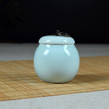 小瓷瓶古代装药陶瓷小药瓶复古创意带盖密封茶叶罐小号仿古大容量