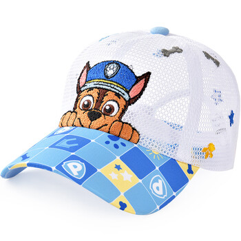 汪汪队立大功pawpatrol儿童帽子新款春夏网眼棒球帽男女童遮阳帽小孩