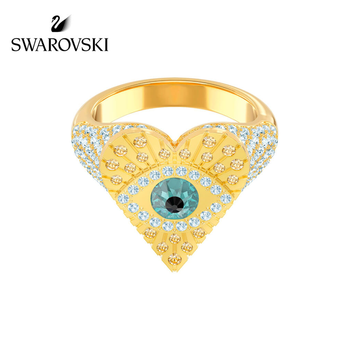 【品牌官方直营】 施华洛世奇 新品 lucky goddess heart 戒指女 镀