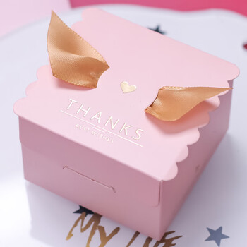 欧式糖盒子个性结婚喜糖盒子森系欧式创意小糖盒婚礼个性礼盒装粉色纸