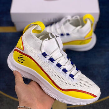 8篮球鞋鸳鸯curry 8勇士主场白金高帮磨实战运动战靴 中国行 36