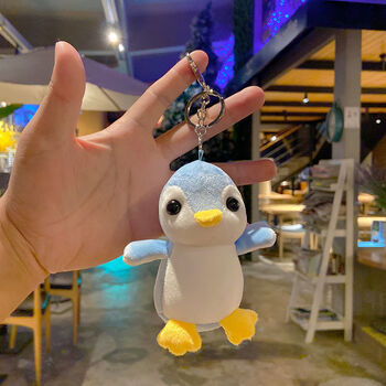 ukmr新品企鹅挂件毛绒企鹅娃娃可爱钥匙扣情侣玩偶公仔书包挂件包包挂