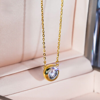 水元晶18k黄金玫瑰金女泡泡项链pt950铂金520情人节礼物送男女友