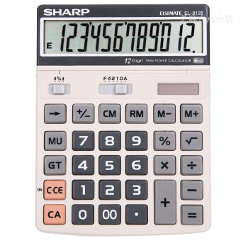夏普SHARP彩色计算器大屏幕大按键显示屏幕调节经典机型EL-8128 原色