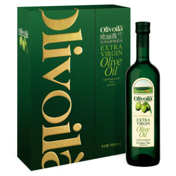 欧丽薇兰 Olivoilà 送礼 食用油 橄榄油 特级初榨精装橄榄油礼盒750ml*2瓶