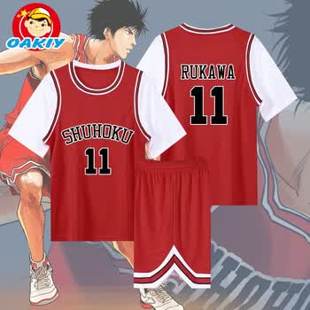 儿童篮球服灌篮高手球衣定制樱木花道流川枫男女短袖湘北队儿童篮球服
