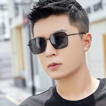 新品中年男士墨镜太阳眼镜男士开车专用方形墨镜潮流眼睛眼镜偏光多边