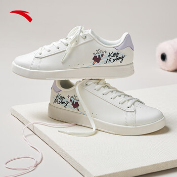 安踏(anta)板鞋女鞋春夏季小白鞋低帮透气百搭休闲鞋门店同款12222806