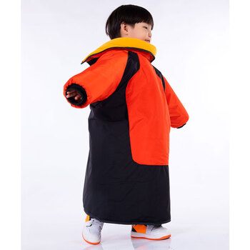电动车挡风衣服儿童被冬季加绒加厚保暖罩小童防风衣防水防寒套装灰色