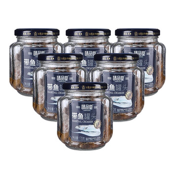 味品堂五香带鱼170g6瓶大连特产即食速食下酒菜海鲜鱼罐头下饭拌饭