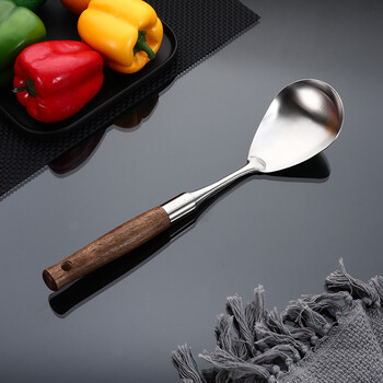 304不锈钢饭勺盛饭勺子不粘饭家用饭铲长柄分餐勺大号饭匙304饭勺1支