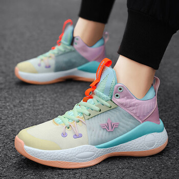 安錔篮球鞋男款爆米花音速驭帅11利刃运动鞋情侣款实战比赛鞋子白黄粉