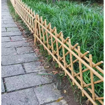 珊野不锈钢仿竹护栏庭院菜园竹节栅栏景观园林绿化仿竹子围栏篱笆栏杆