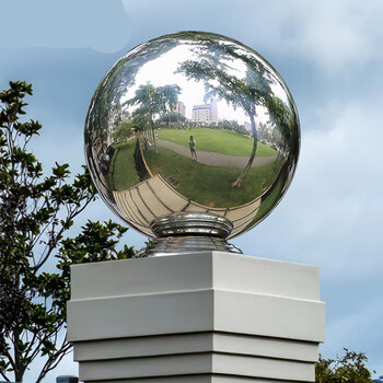 xmsj不锈钢圆球空心球带座304大门围墙柱子装饰球楼梯扶手精品球托座