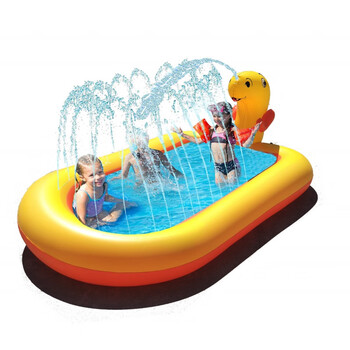 儿童室内喷水池小黄鸭章鱼户外游泳池恐龙洒水池戏水玩具游泳池神孩子