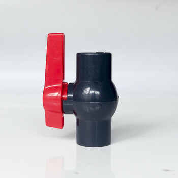 pvc化工活接球阀 深灰色upvc胶粘双由令球阀开关 塑料pvc阀门 dn15