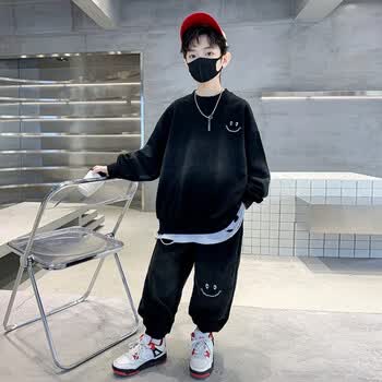 桂杉格儿童套装春秋季男孩中大儿童休闲卫衣裤子两件套中大童春装衣服