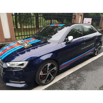 适用奥迪a3车贴拉花a3l马天尼赛车贴画s3a4ls4引擎盖改装饰贴纸其他