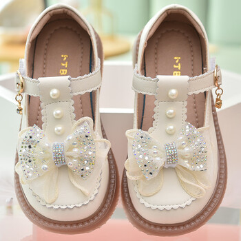 江博士女童皮鞋2022秋季小女孩玛丽珍鞋子洛丽塔儿童公主鞋春秋真 米