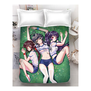 二次元绅士被单卡通动漫周边床品雷姆学生宿舍美少女床单浅黄色洛天依