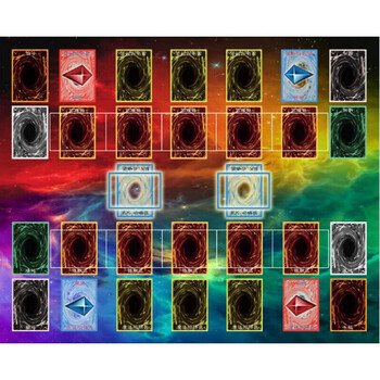 游戏王决斗盘桌游大4中文卡牌橡胶垫场地垫子牌垫双人垫大师4宇宙背景