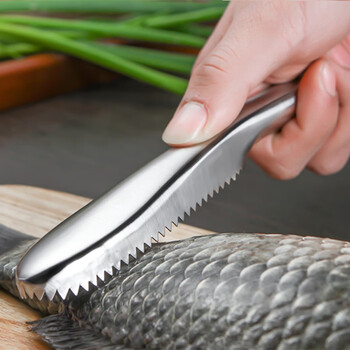 芈硕(mi shuo)不锈钢鱼鳞刨鱼鳞刮 刮鳞器鱼鳞刀刮鱼鳞刷子 鱼鳞刷去