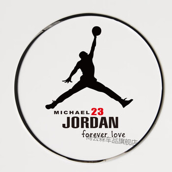 nba飞人乔丹23号油箱盖贴篮球汽车贴纸个性反光车贴jordan白加红50cm