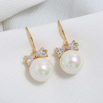 甜美蝴蝶结珍珠水晶韩国韩版气质简约耳钉耳环耳坠耳圈耳挂耳饰女