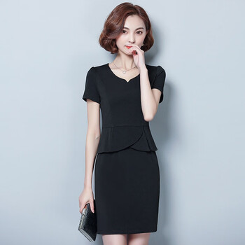 职业装女装套装夏季2022夏季白领职业套装连体气质短袖假两件工作服