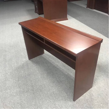 会议桌椅组合1.2米1.8米双人三人高档哈堡高密度板油漆木皮培训桌子小型办公长形条桌 1.2*0.4米