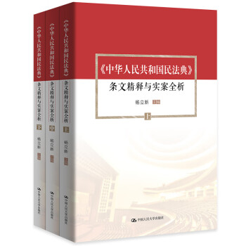 杨立新主编《中华人民共和国民法典》 条文精释与实案全析（上中下）