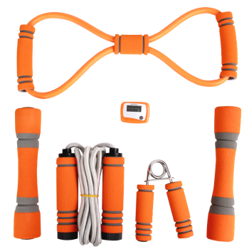 新动力跳绳握力器哑铃拉力器计步器套装加厚泡棉手柄XD-205 健身器材 XD-205跳绳套装