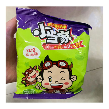 小当家干脆面老包装统一小鬼当家蜜汁猪排小龙虾味方便面干吃面 红烧
