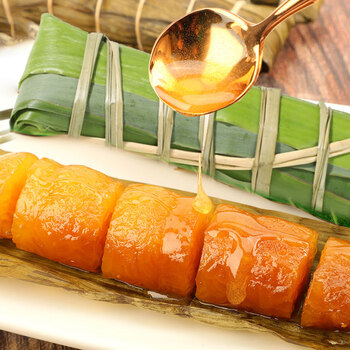 鼎湖山长条枧水粽棕特产手工素粽子碱水灰水凉粽400克长条枧水粽4条包