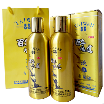 高粱酒百年坑道浓香型白酒金瓶淡雅高粮酒42度750ml2瓶