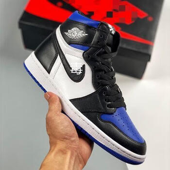 s2纯原aj蓝黑脚趾乔1代高帮鞋男女蓝黑脚趾375