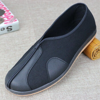 檀典大脚老人鞋宽松肥大老北京布鞋男大码圆口老北京布鞋男鞋中老年父