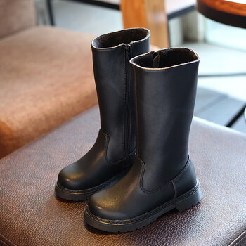 子儿童马丁靴秋冬款小孩子穿的女童单靴秋冬小宝宝马靴中筒高筒鞋  21