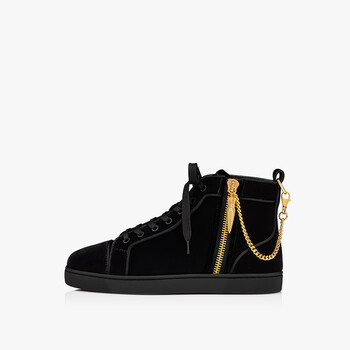 克里斯提鲁布托cl路铂廷louisthelips男士权杖系列高帮鞋红底鞋黑色40