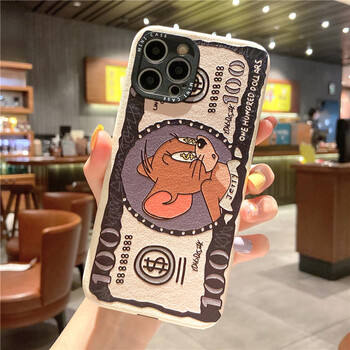 手机壳iphone1112全包镜头xsmax软壳8plus浮雕钞票杰瑞鼠苹果78plus