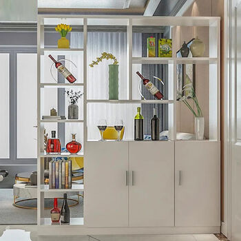 温珀2023新款客厅玄关柜酒柜现代简约置物展示柜门厅鞋柜屏风装饰 暖