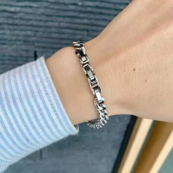 韩生生钨钢手链钛钢男韩版个性男生手饰简约配饰男生饰品经典古巴钢色